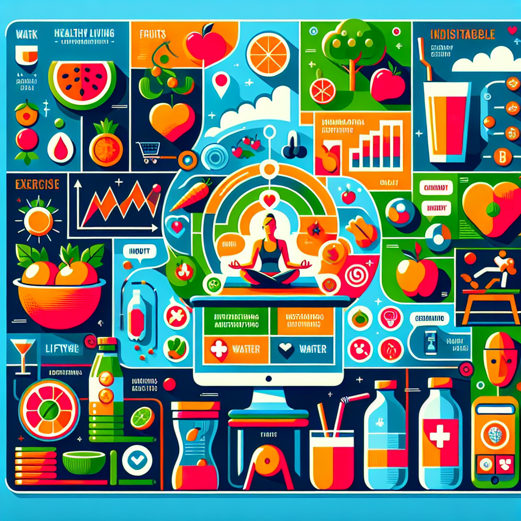 Poster Kreatif Cara Hidup Sehat yang Mudah Digambar
